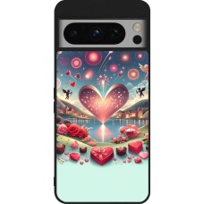 Google Pixel 8 Pro Case Hülle - Silikon schwarz Valentin 2025 Schick