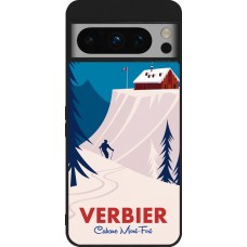 Google Pixel 8 Pro Case Hülle - Silikon schwarz Verbier Cabane Mont-Fort