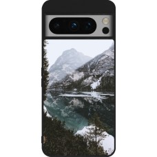 Google Pixel 8 Pro Case Hülle - Silikon schwarz Winter 22 snowy mountain and lake
