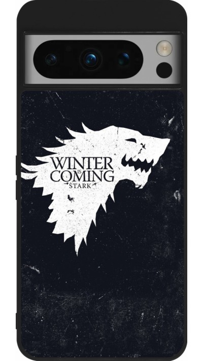 Google Pixel 8 Pro Case Hülle - Silikon schwarz Winter is coming Stark