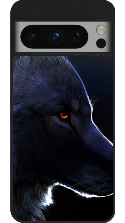 Google Pixel 8 Pro Case Hülle - Silikon schwarz Wolf Shape