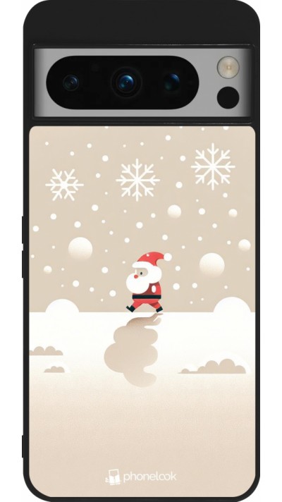 Google Pixel 8 Pro Case Hülle - Silikon schwarz Weihnachten 2023 Minimalistischer Weihnachtsmann
