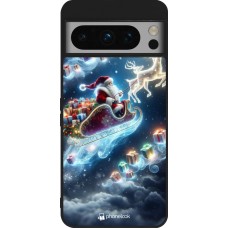 Google Pixel 8 Pro Case Hülle - Silikon schwarz Weihnachten 2023 Verzauberter Weihnachtsmann