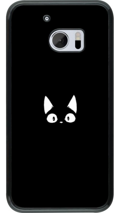 Hülle HTC 10 - Funny cat on black