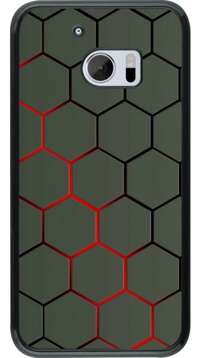 Hülle HTC 10 - Geometric Line red