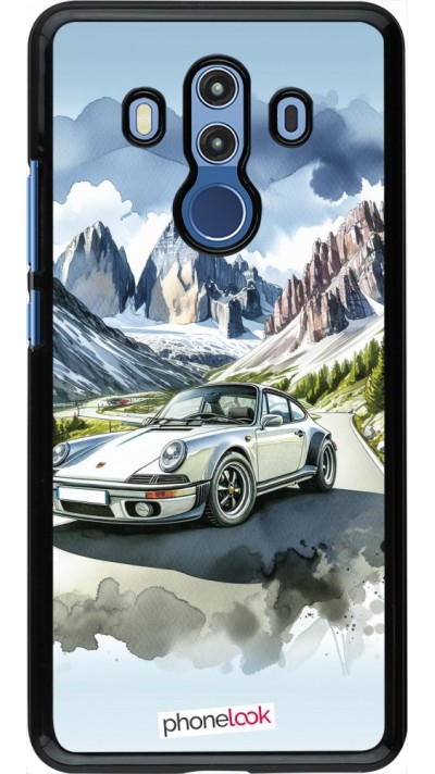 Huawei Mate 10 Pro Case Hülle - Porsche 911 Berg Aquarell