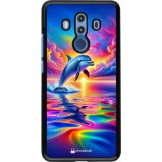 Huawei Mate 10 Pro Case Hülle - Glücklicher Regenbogen-Delfin