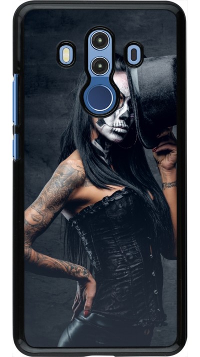 Huawei Mate 10 Pro Case Hülle - Halloween 22 Tattooed Girl