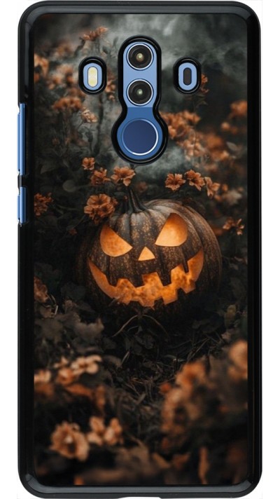Huawei Mate 10 Pro Case Hülle - Halloween 2025 Pumpkin with flowers