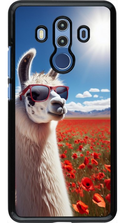 Huawei Mate 10 Pro Case Hülle - Lama Chic in Mohnblume