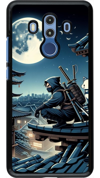 Huawei Mate 10 Pro Case Hülle - Ninja unter dem Mond
