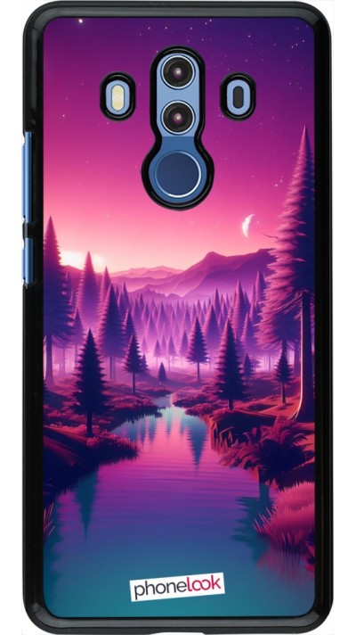 Huawei Mate 10 Pro Case Hülle - Lila-rosa Landschaft
