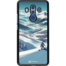 Huawei Mate 10 Pro Case Hülle - Snowboarder Berg