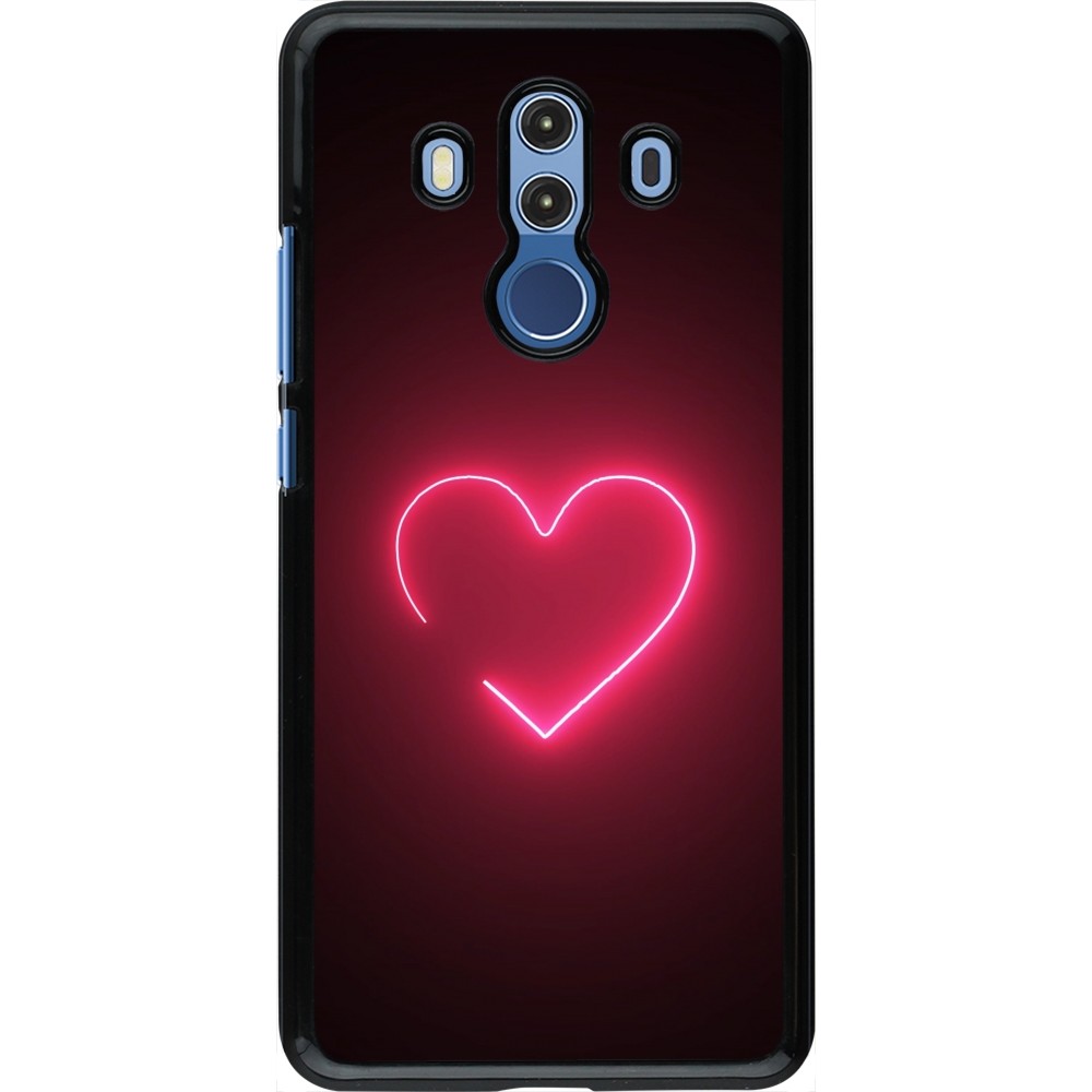 Huawei Mate 10 Pro Case Hülle - Valentine 2023 single neon heart