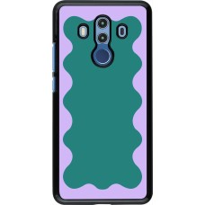 Huawei Mate 10 Pro Case Hülle - Wavy Rectangle Green Purple