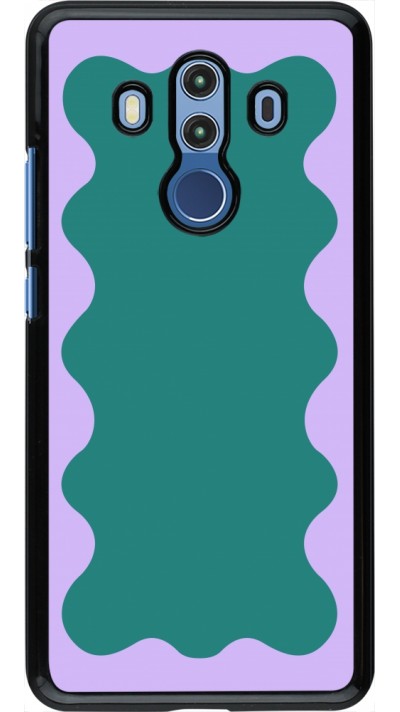Huawei Mate 10 Pro Case Hülle - Wavy Rectangle Green Purple