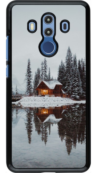 Huawei Mate 10 Pro Case Hülle - Winter 25 Winter house forest afternoon