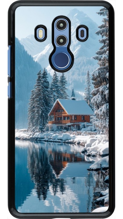 Huawei Mate 10 Pro Case Hülle - Winter 25 Winter house forest day