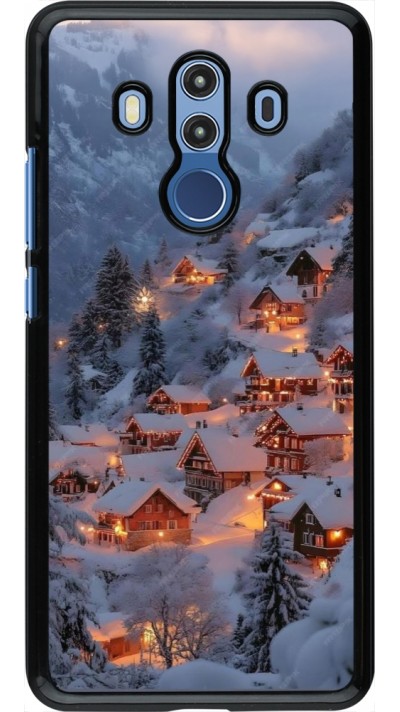 Huawei Mate 10 Pro Case Hülle - Winter 25 Winter snowy village