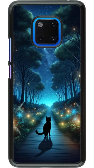 Huawei Mate 20 Pro Case Hülle - Schwarze Katze Spaziergang