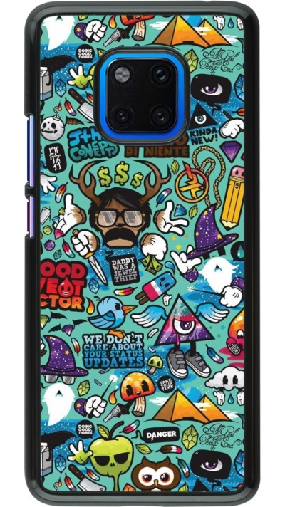 Coque Huawei Mate 20 Pro - Mixed Cartoons Turquoise