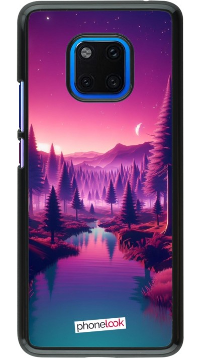 Huawei Mate 20 Pro Case Hülle - Lila-rosa Landschaft