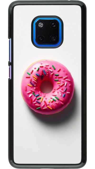 Coque Huawei Mate 20 Pro - Weißer Hintergrund, pinker Donut