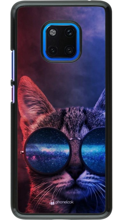 Hülle Huawei Mate 20 Pro - Red Blue Cat Glasses