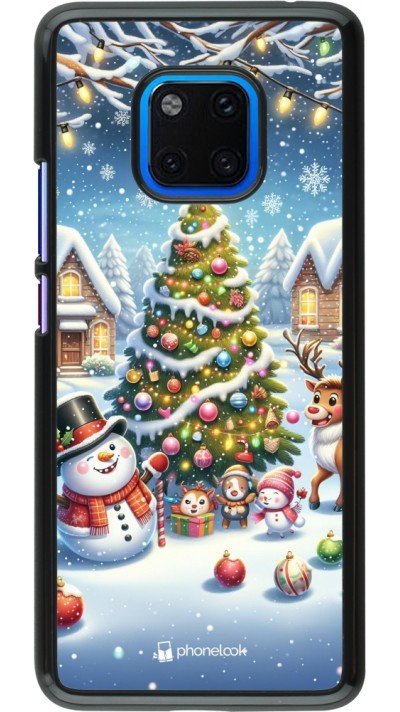 Huawei Mate 20 Pro Case Hülle - Weihnachten 2023 Schneemann und Tannenbaum
