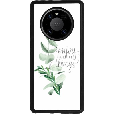 Huawei Mate 40 Pro Case Hülle - Silikon schwarz Enjoy the little things