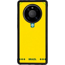 Huawei Mate 40 Pro Case Hülle - Silikon schwarz Brasilien 2026 personalisierbares Fussballtrikot