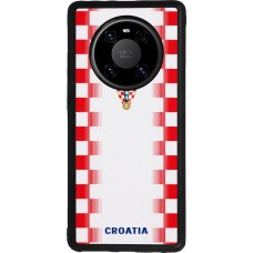 Huawei Mate 40 Pro Case Hülle - Silikon schwarz Kroatien 2026 personalisierbares Fussballtrikot