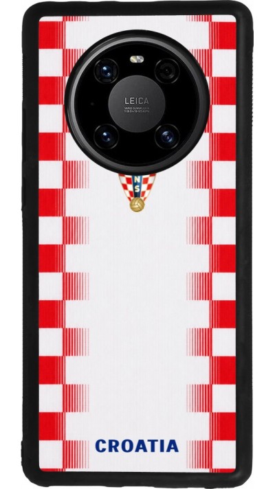 Huawei Mate 40 Pro Case Hülle - Silikon schwarz Kroatien 2026 personalisierbares Fussballtrikot