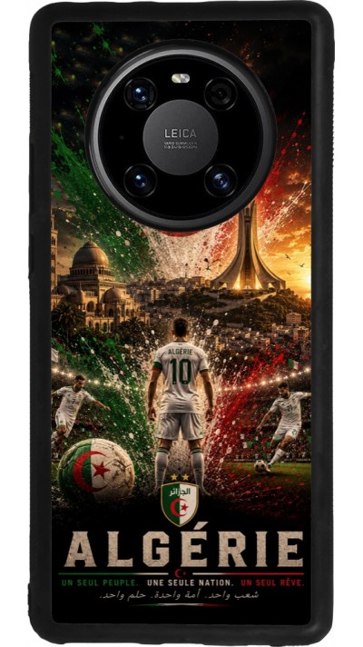 Coque Huawei Mate 40 Pro - Silicone rigide noir Football Algérie splash 2026