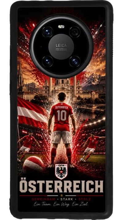 Coque Huawei Mate 40 Pro - Silicone rigide noir Football Autriche splash 2026