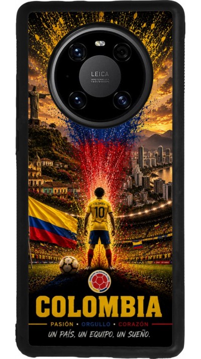 Coque Huawei Mate 40 Pro - Silicone rigide noir Football Colombie splash 2026
