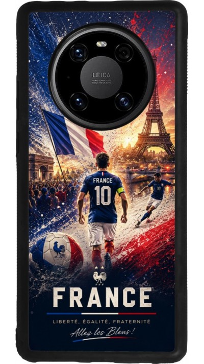 Coque Huawei Mate 40 Pro - Silicone rigide noir Football France splash 2026
