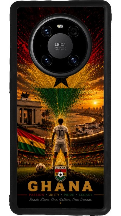 Coque Huawei Mate 40 Pro - Silicone rigide noir Football Ghana splash 2026