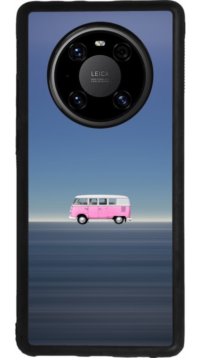 Huawei Mate 40 Pro Case Hülle - Silikon schwarz Spring 23 pink bus