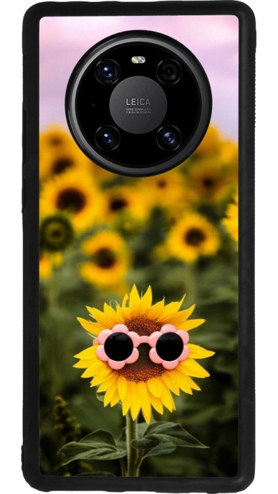 Coque Huawei Mate 40 Pro - Silicone rigide noir Sunflower with glasses Spring 2026