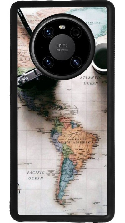 Huawei Mate 40 Pro Case Hülle - Silikon schwarz Travel 01