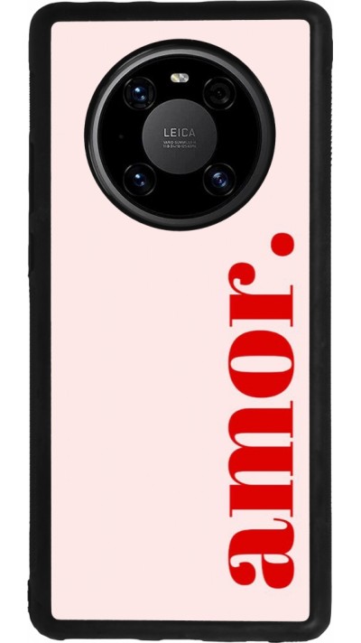 Huawei Mate 40 Pro Case Hülle - Silikon schwarz Valentine 2024 amor