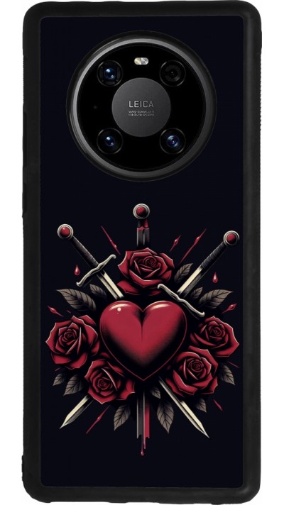 Huawei Mate 40 Pro Case Hülle - Silikon schwarz Valentine 2024 gothic love