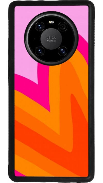 Huawei Mate 40 Pro Case Hülle - Silikon schwarz Valentine 2024 heart gradient