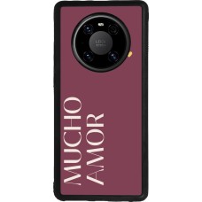 Huawei Mate 40 Pro Case Hülle - Silikon schwarz Valentine 2024 mucho amor rosado