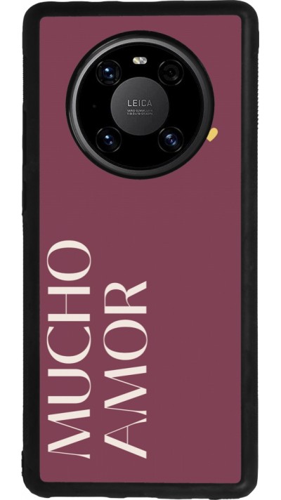 Huawei Mate 40 Pro Case Hülle - Silikon schwarz Valentine 2024 mucho amor rosado