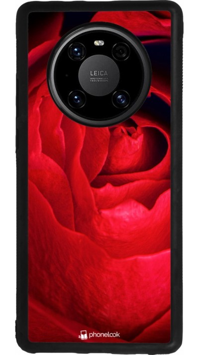 Huawei Mate 40 Pro Case Hülle - Silikon schwarz Valentine 2022 Rose