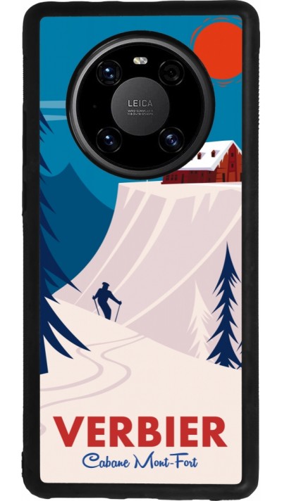 Huawei Mate 40 Pro Case Hülle - Silikon schwarz Verbier Cabane Mont-Fort