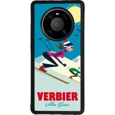Huawei Mate 40 Pro Case Hülle - Silikon schwarz Verbier Ski Downhill