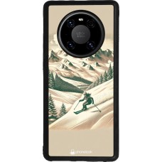 Huawei Mate 40 Pro Case Hülle - Silikon schwarz Vintage Skiberg